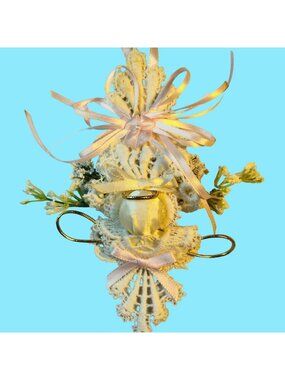 Lace Angel Christmas Ornament Pin Brooch handmade